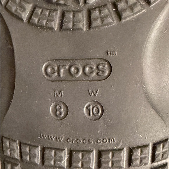 CROCS Black Dual-Strap Slide Sandals - Picture 4 of 4